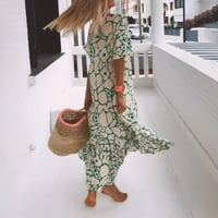 Abito stampato a maniche corte