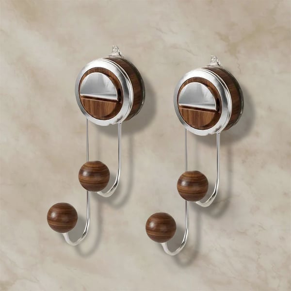 No-Drill Double Hook Suction Cup Hook