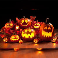Halloween Sound-Activated Pumpkin with Built-In Speaker
