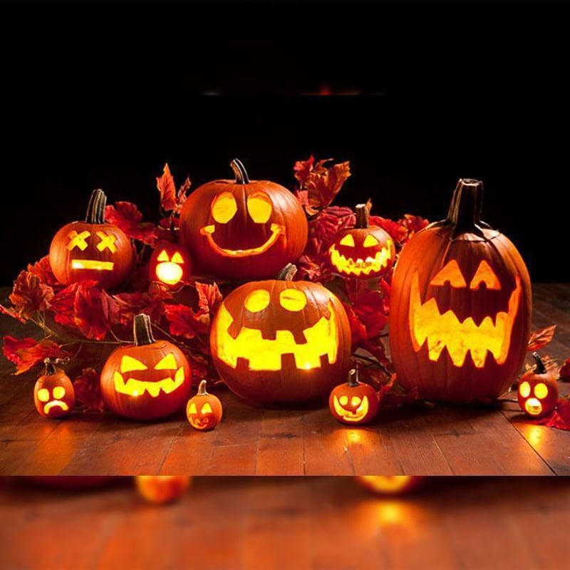 Halloween Sound-Activated Pumpkin with Built-In Speaker