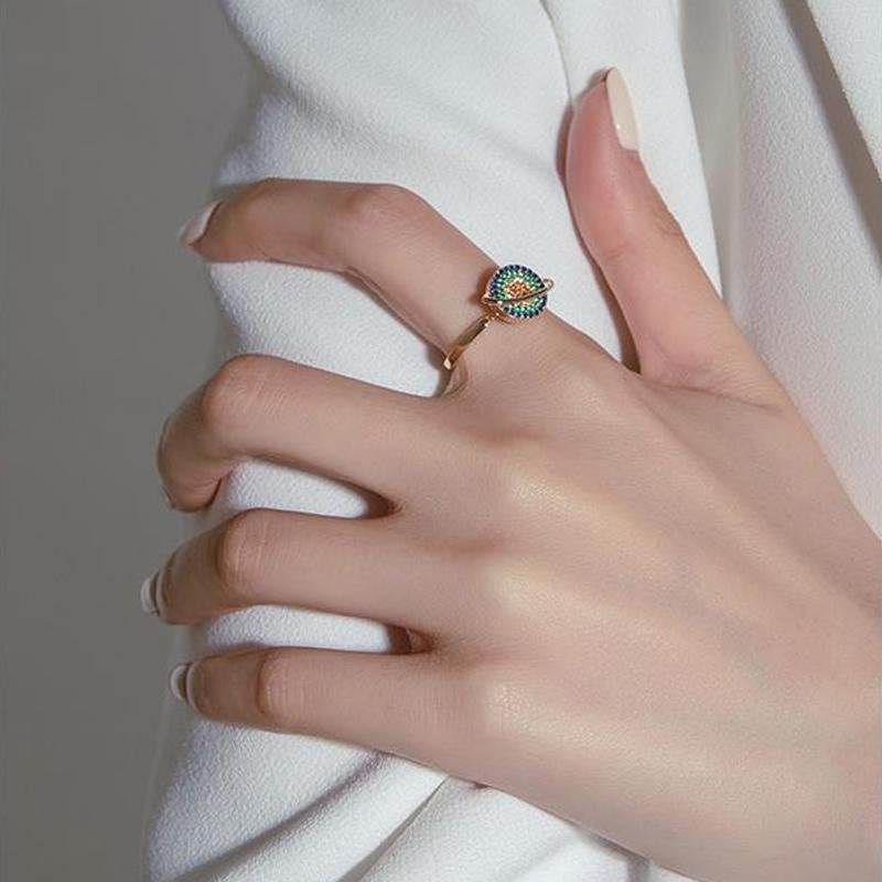 Snurrande galaxy anxiety relief ring