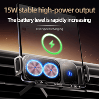 Sakerplus Wireless Charging Rotating Car Mount