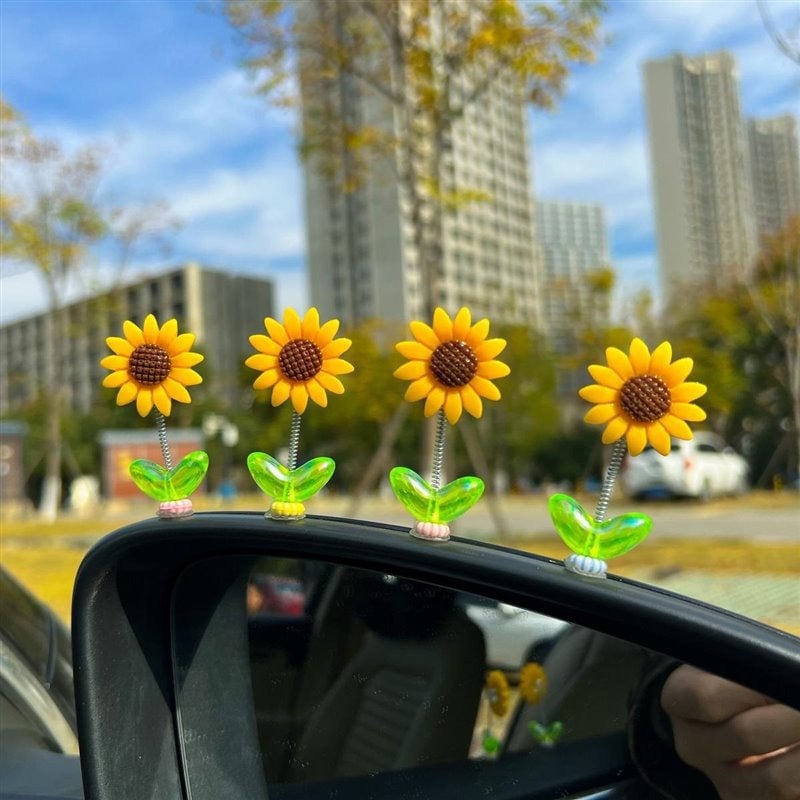 Schattig zonnebloem auto-ornament