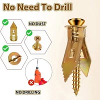 Self-Drilling Drywall Expansion Anchors with Screws