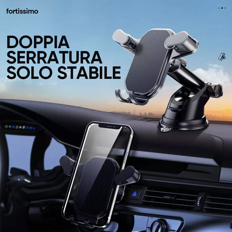 Staffa per telefono cellulare da auto con montaggio a gancio