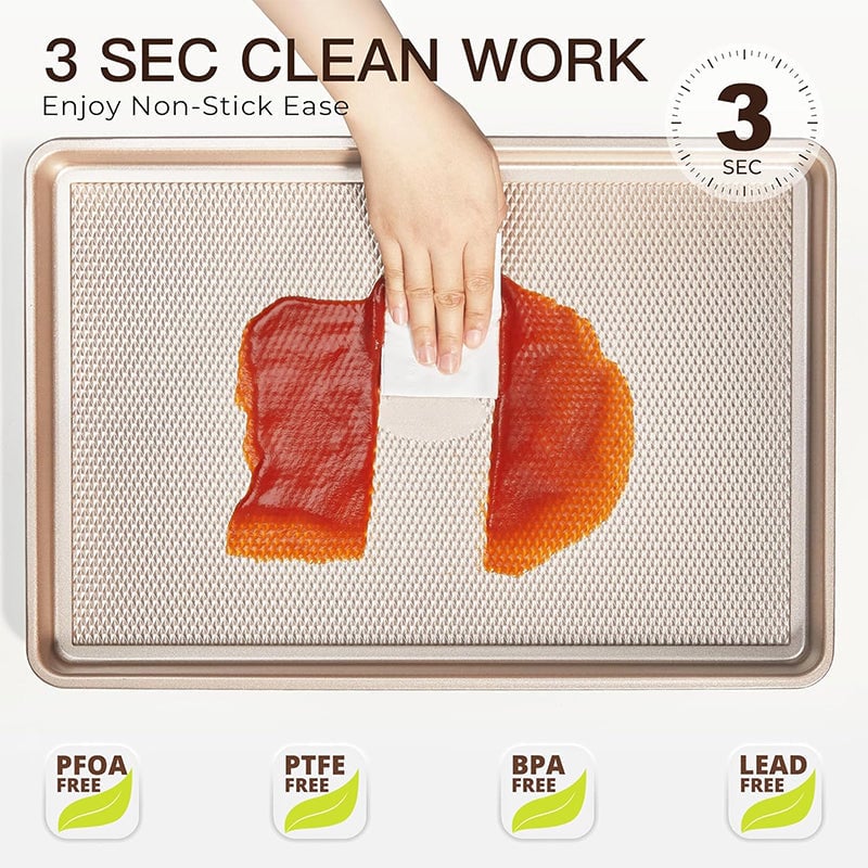 Sakerplus Nonstick Baking Sheet Pan Set