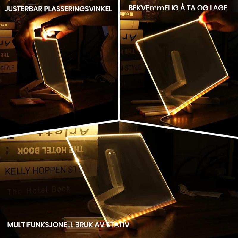 LED-notatbrett med farger
