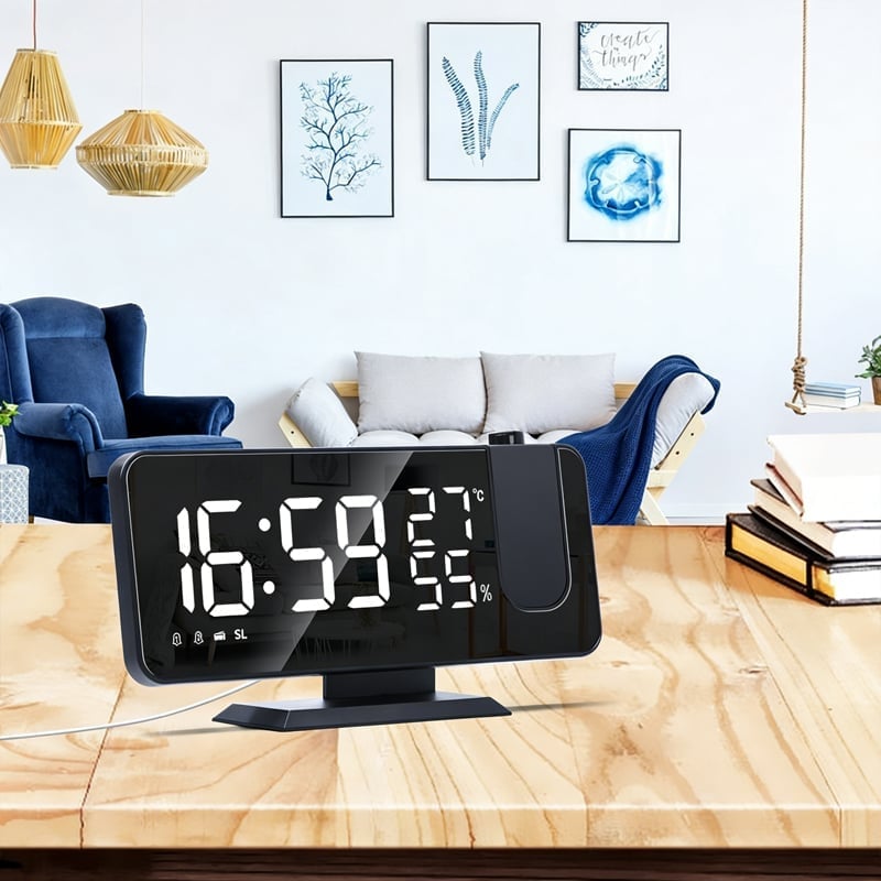 Aless™ Temperature & Humidity Multifunctional Radio Projection Alarm Clock