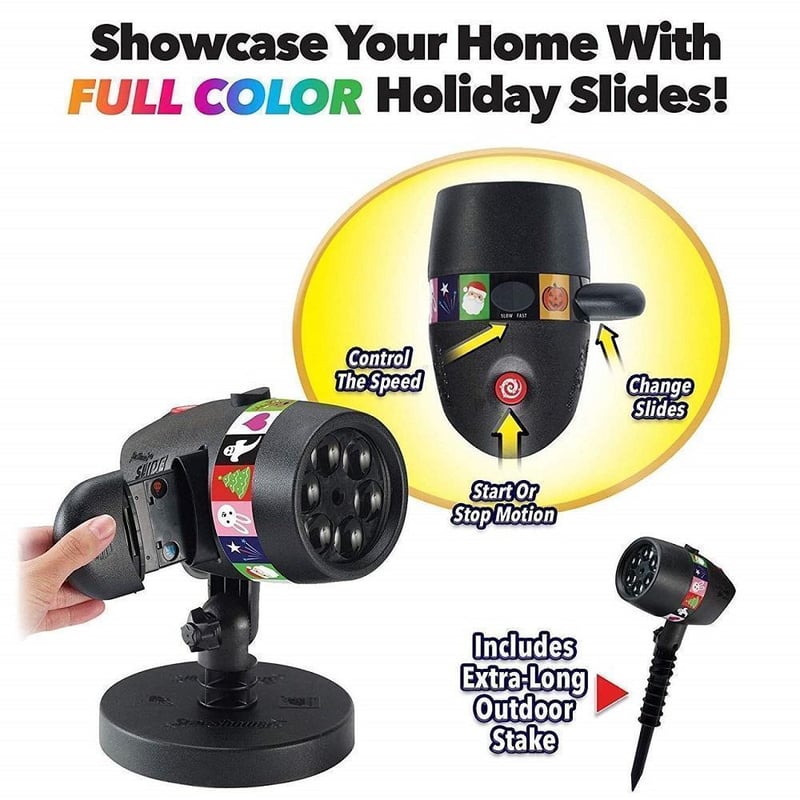 Christmas Halloween Home Decoration Projector Lights (12 Patterns)