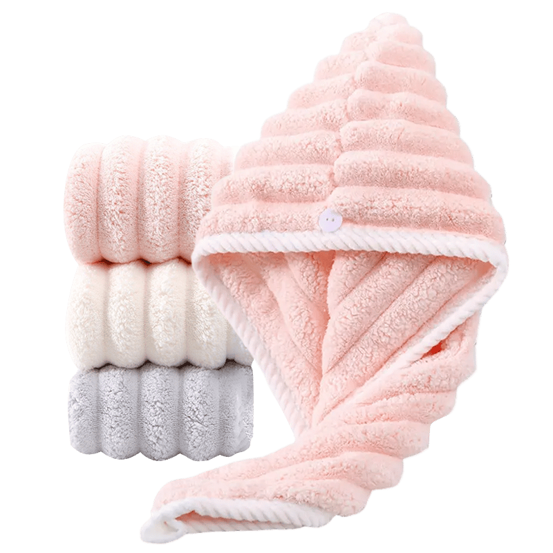 Cuffia per asciugacapelli in velluto corallo