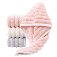 Cuffia per asciugacapelli in velluto corallo