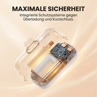 Mini-Powerbank mit integriertem Kabel