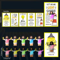 Glow in the Dark Mini Jesus Figurines with Bible verse Cards (5 pcs)