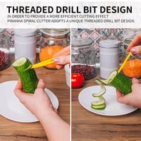 Multi-Functional Hand-Crank Cucumber Spiral Slicer