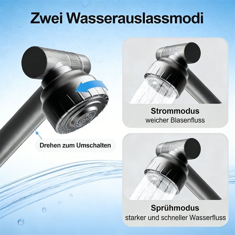 1080° Drehbarer Multifunktions-Wasserhahn aus Edelstahl
