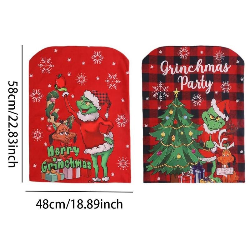 Christmas Grinch Plush Chair Cover