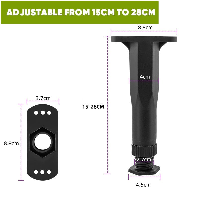 Sakerplus 6 Pcs Adjustable Height Bed Support Legs