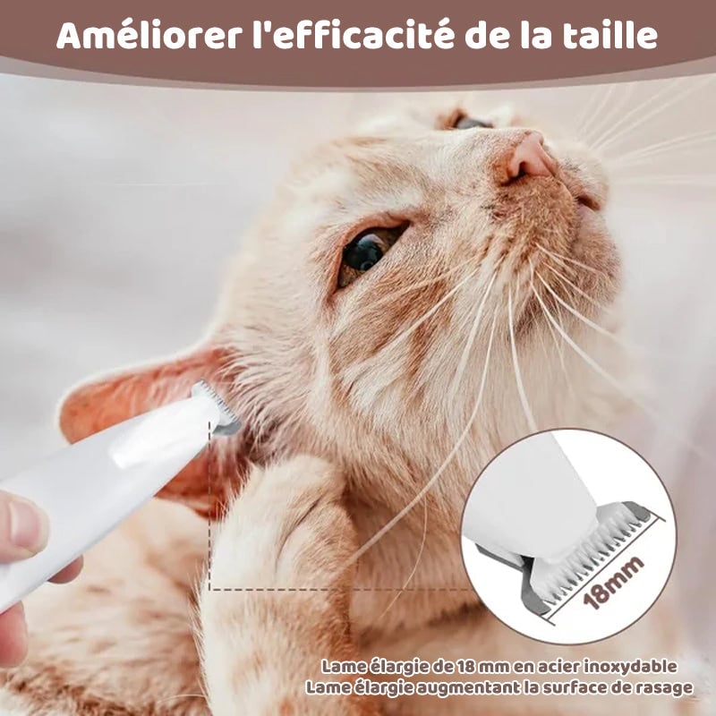 Tondeuse pour poils d'animaux avec lumière LED