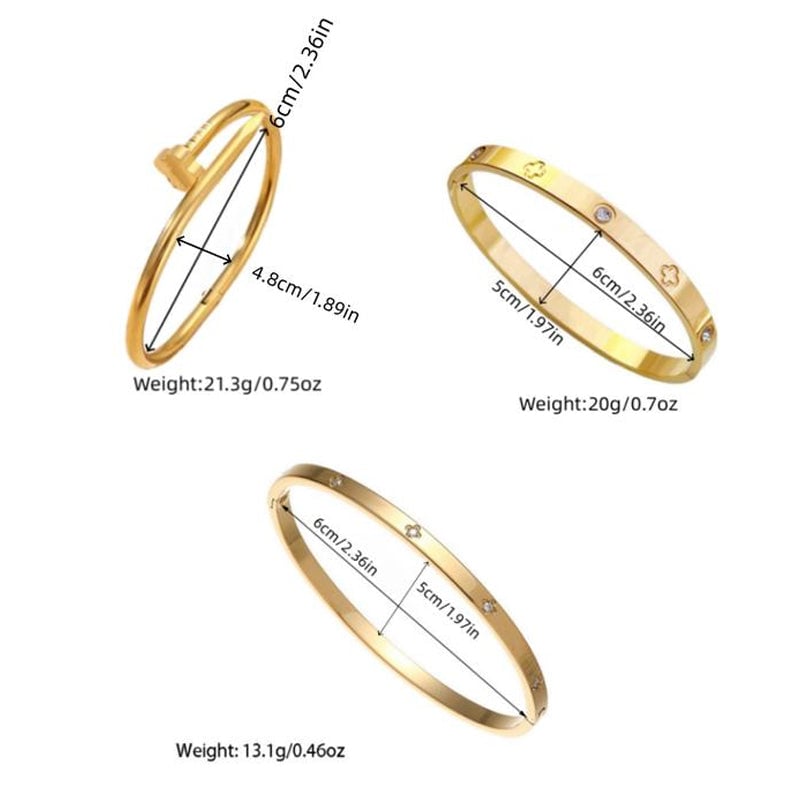 Gold-Plated Diamond-Studded Bracelet