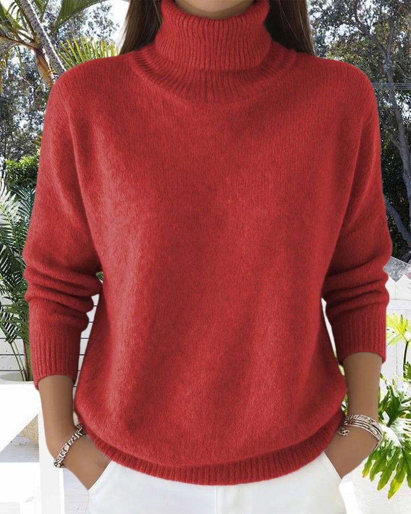 Pullover Polokrage Avslappnad Stil