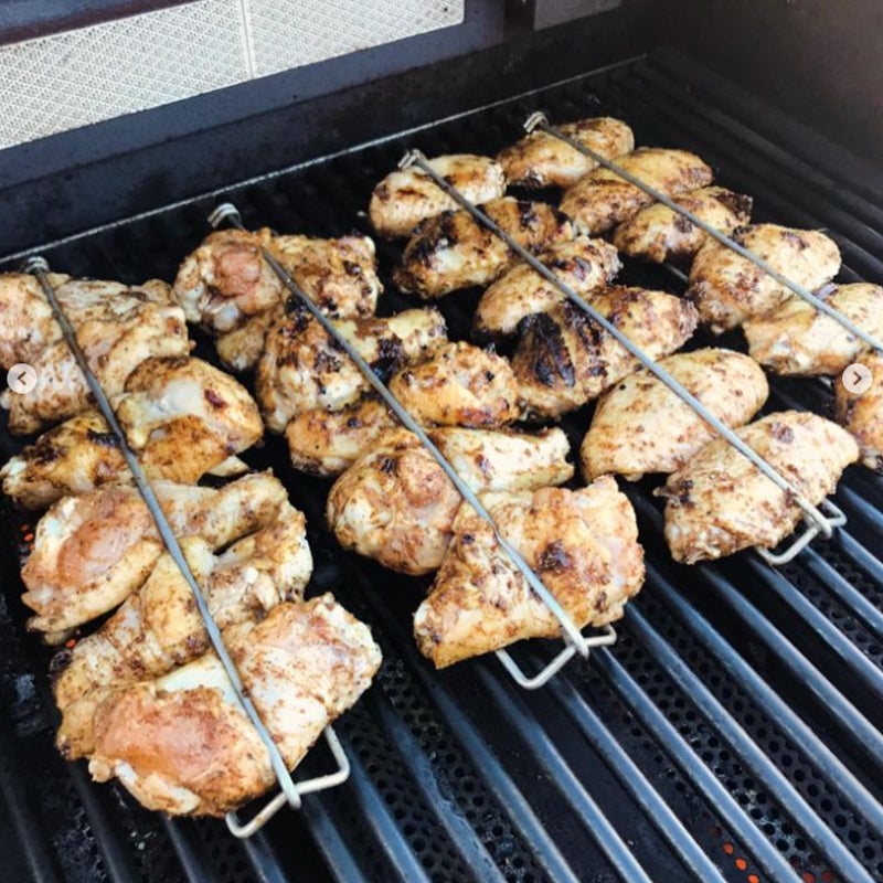 BBQ-vork met kippenvleugels
