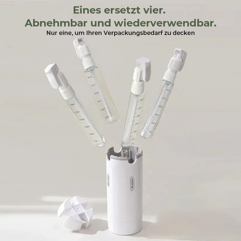 4-in-1 auslaufsicheres, drehbares Reisedispenser-Set