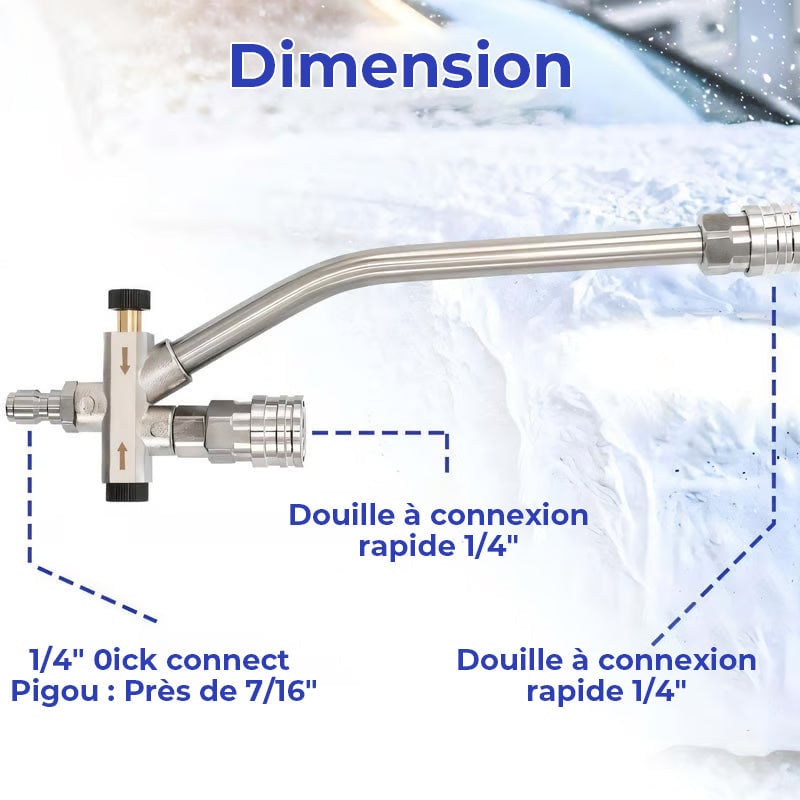 Améliorez votre expérience de lavage de voiture - Accessoire à double connecteur pour canon à mousse