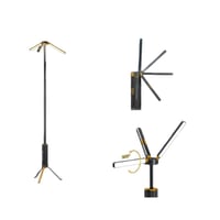 Teleskopisk sammenleggbar campinglampe med stativ