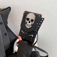 Punk Stil Totenkopf Mini Gürteltasche