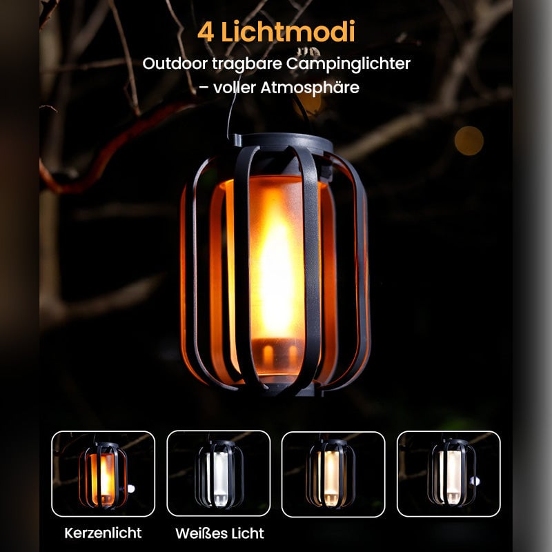 Solarbetriebene Campinglampe mit 4 Leuchtmodi