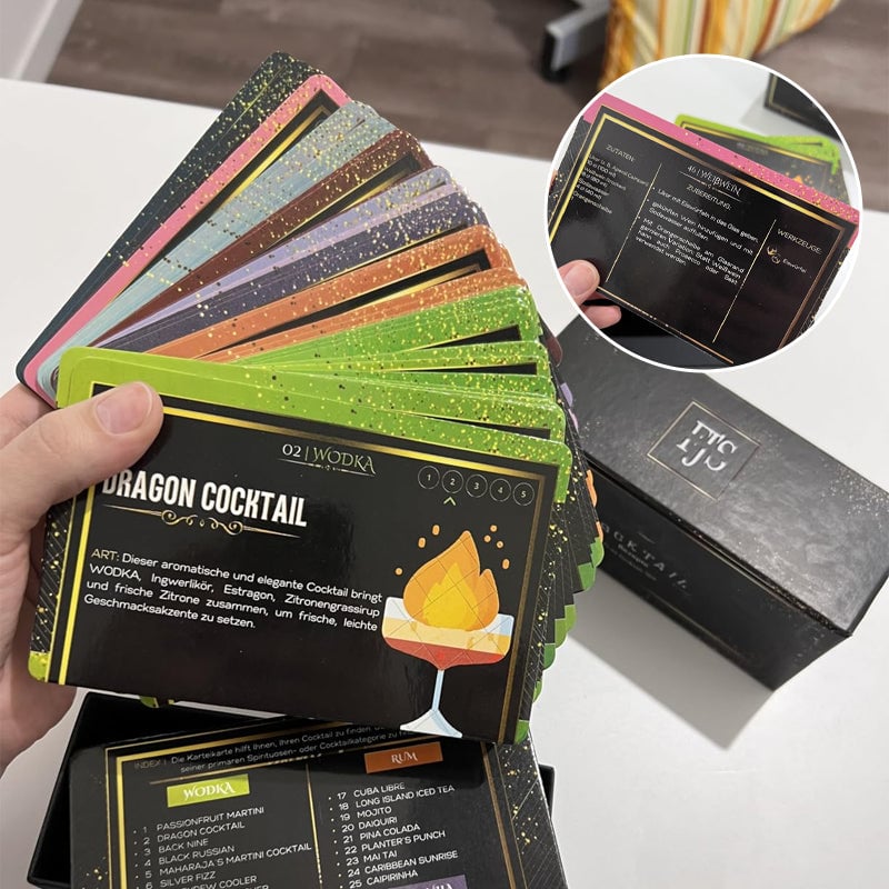🍸️Cocktail Cards Box: 100 Cocktail Recipes to Master Cocktails