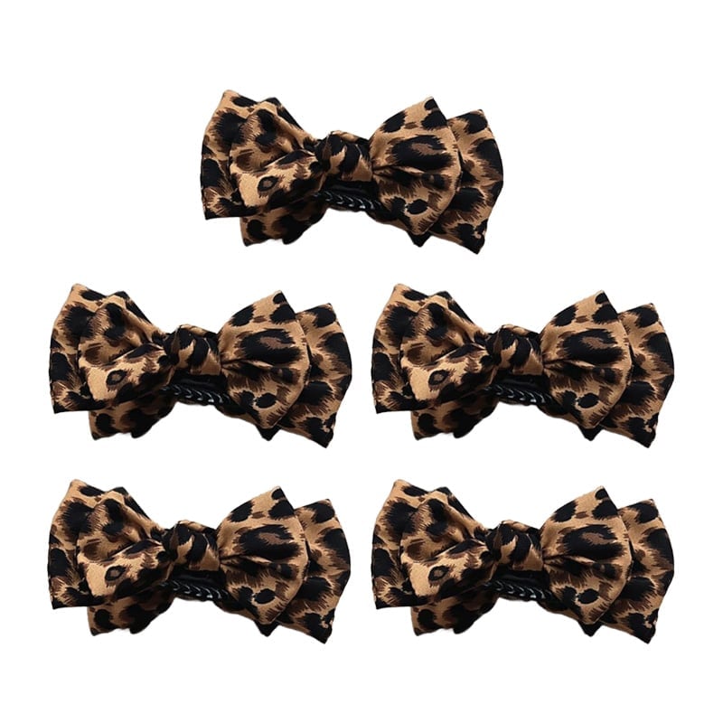 🎀 Leopard Print Bow Hair Claw