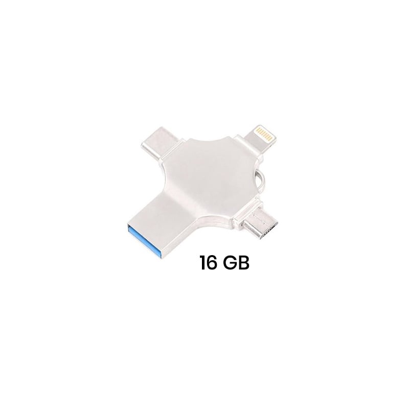 4 in 1 USB Reader And Flash Drive... Connect And Store Everything On A Single Piece