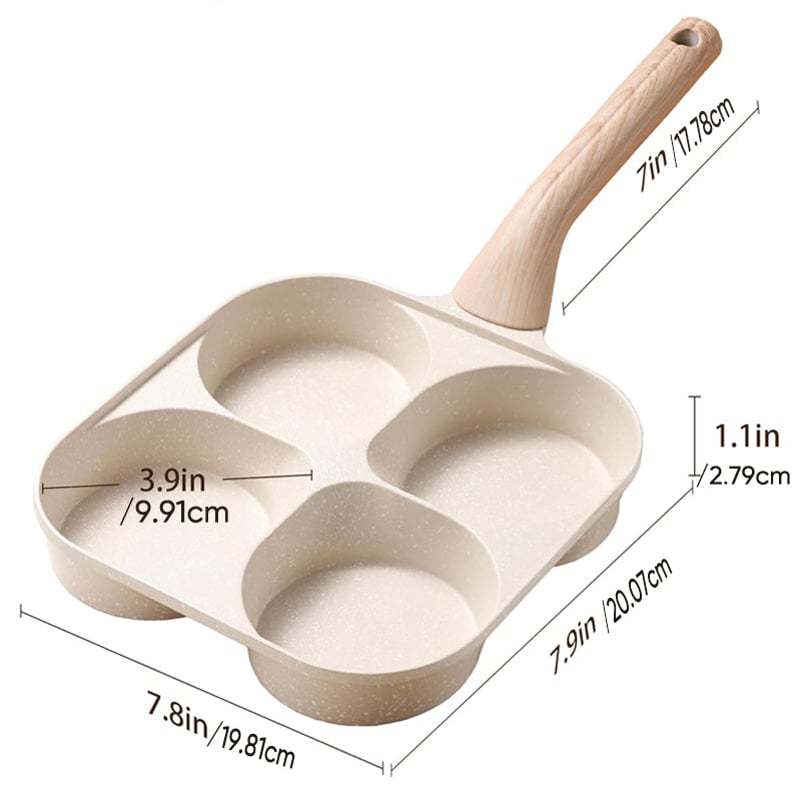 Thickened Deepened Four-hole Egg Frying Pan