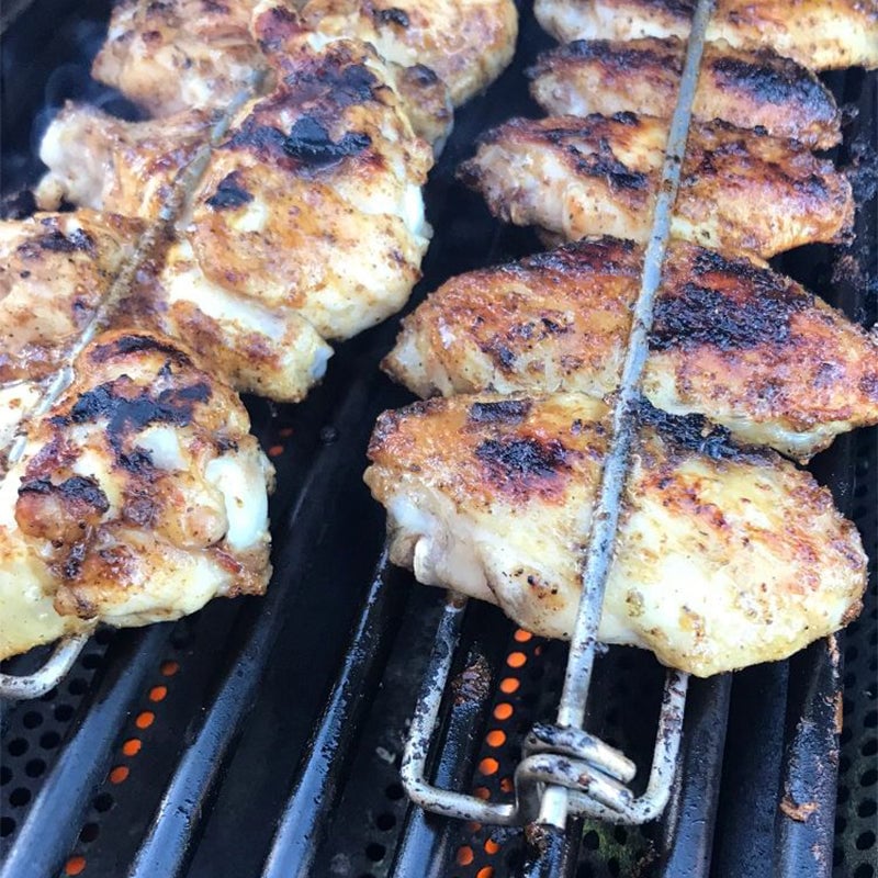 BBQ-vork met kippenvleugels