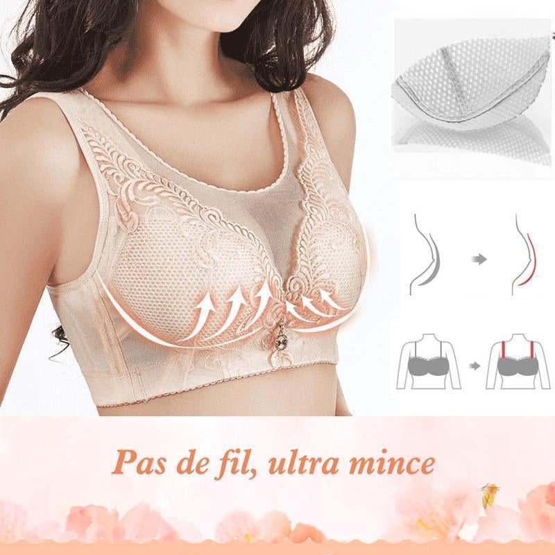 Soutien-gorge Bordé de Dentelle Sans Affaissement Sans Couture