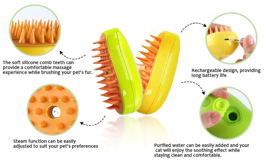 Spray floating hair comb