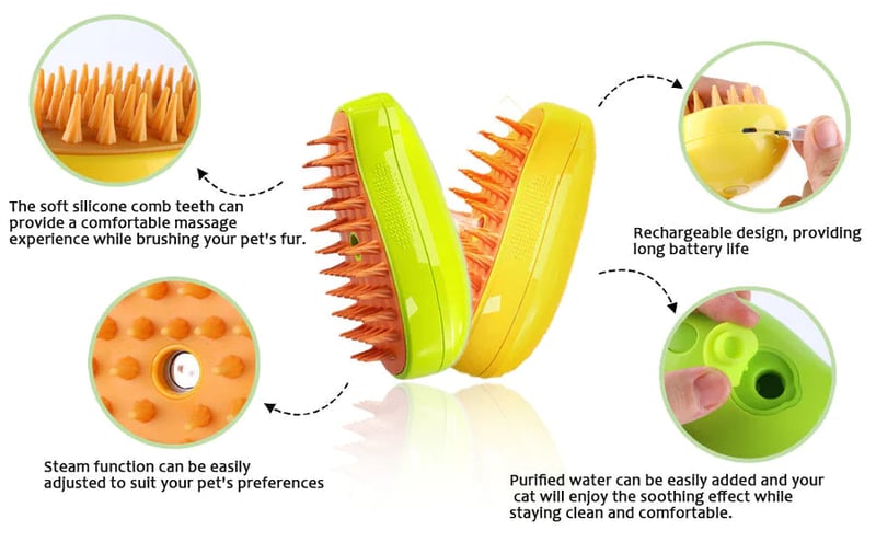 Spray floating hair comb