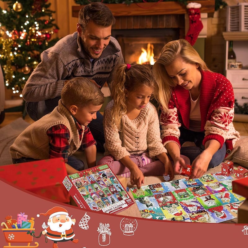 🎄Christmas Advent Calendar Jigsaw Puzzle 🧩【Christmas pet】