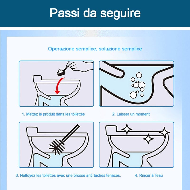 Agente di ossigeno attivo per toilette