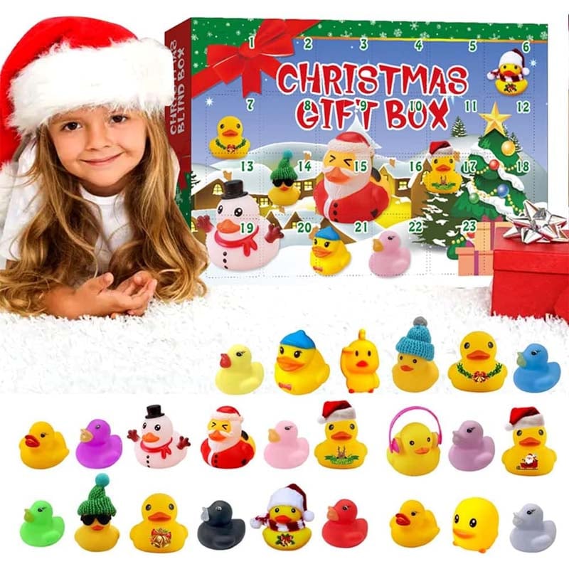 24 stuks kerstbadeendjes adventskalender