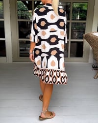 Jurk met print en 3/4 mouwen