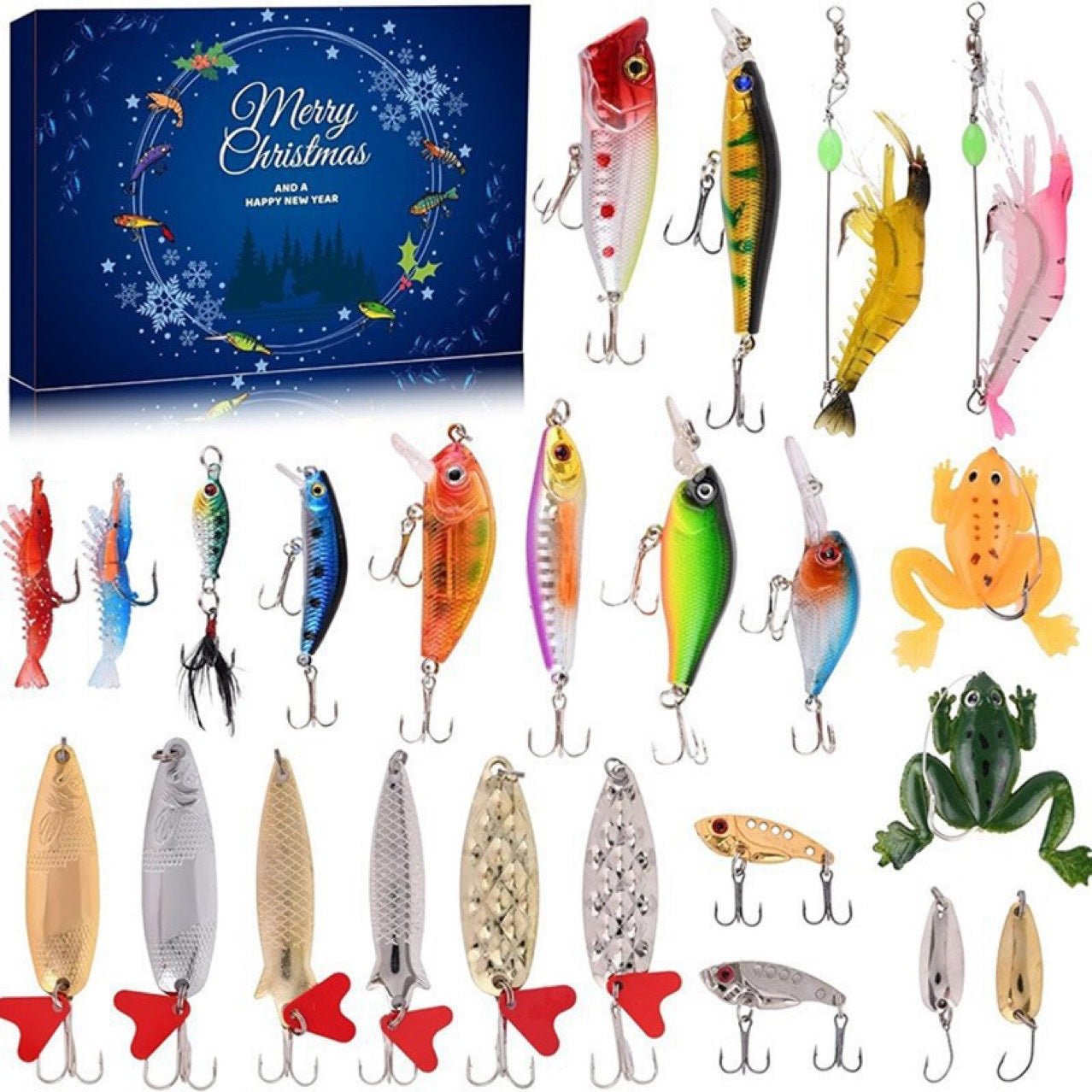 Forhåndssalg>>24 Days Christmas Countdown fiskeutstyrsett