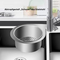 Siebkorb aus Edelstahl in Schwanenform für die Spüle
