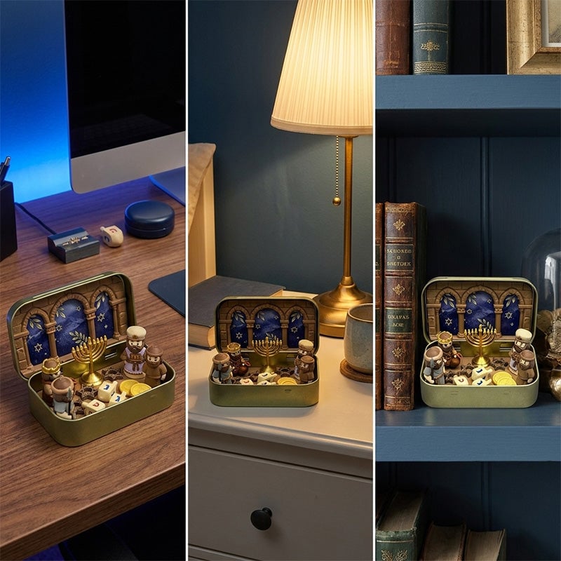 Mini Christmas Nativity Set in Tin Box