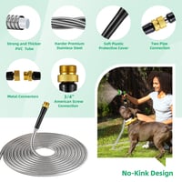 Sakerplus Stainless Steel Metal Garden Hose