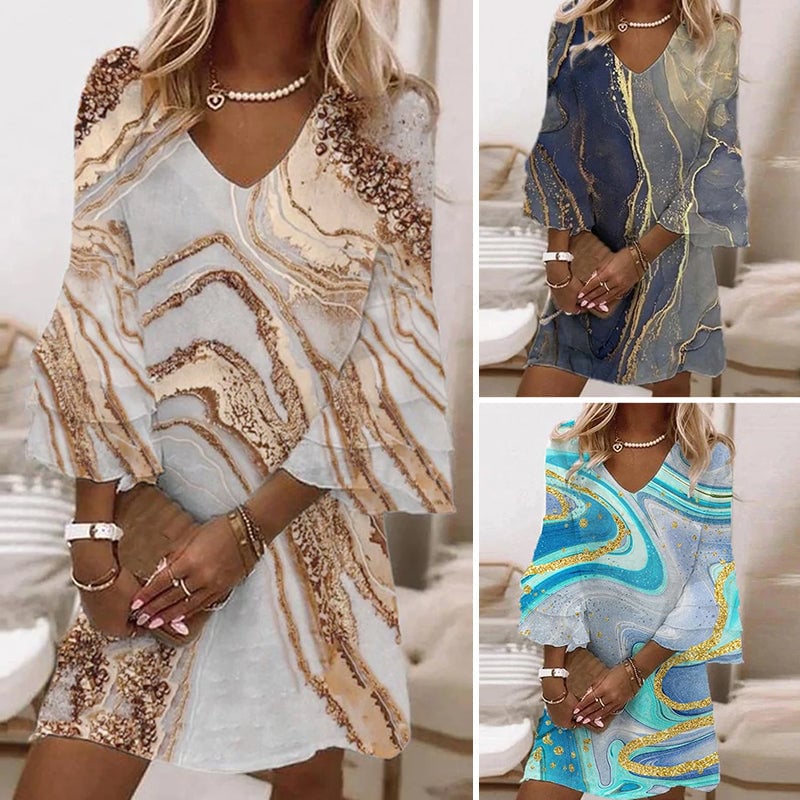 Vestido de verano con mangas acampanadas