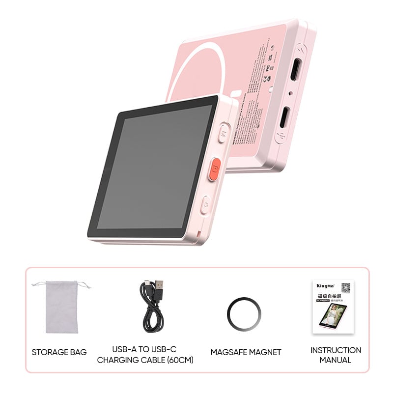 Magnetic selfie screen for smartphones