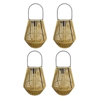 Handwoven Rattan Solar Lantern