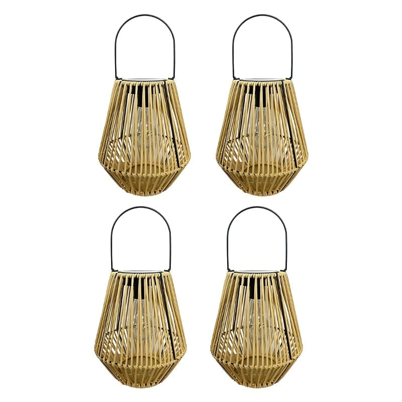 Handwoven Rattan Solar Lantern